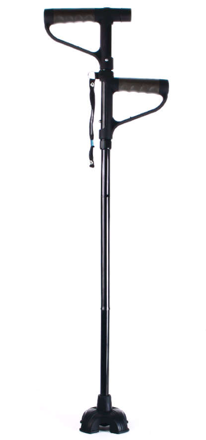 5 Height Adjustments Second Handle Convenient Walking Stick With LED Lights