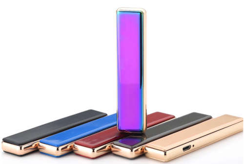 Portable slim rechargeable flameless cigarette usb lighter