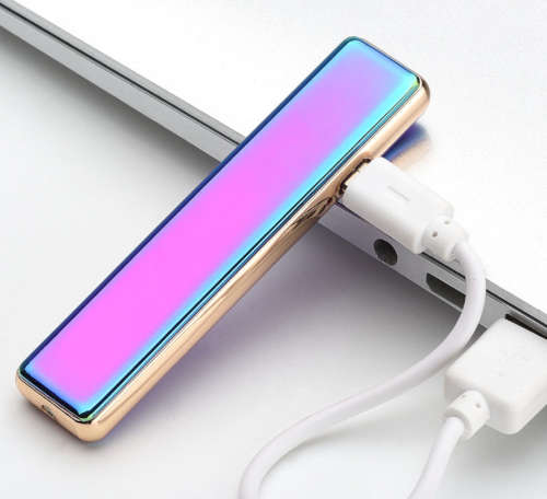 Portable slim rechargeable flameless cigarette usb lighter