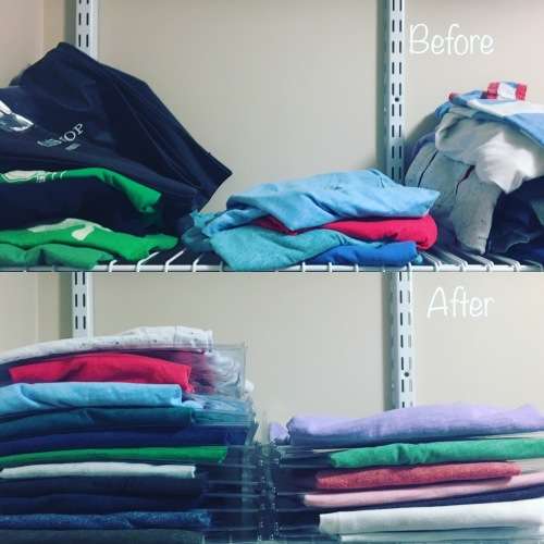 10 pack T-shirt Organising System