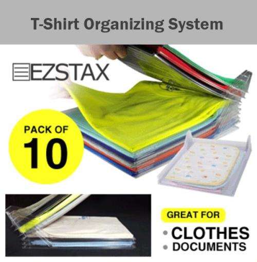 10 pack T-shirt Organising System