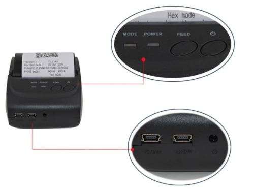 58mm portable wireless mobile printer Bluetooth mini thermal printer