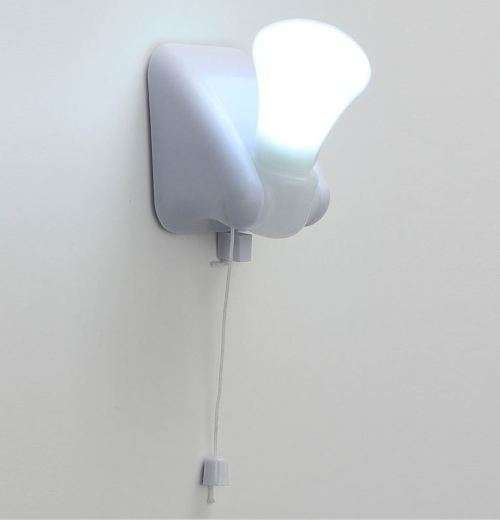 LED Wire Portable Bulb Cabinet Lamp Night Light Battery Self Adhesive Wall Mount