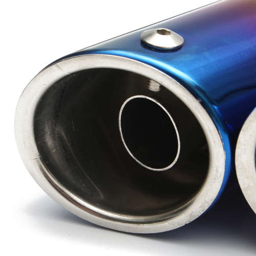 Universal 38-51 mm Dual-outlet Exhaust Muffler Pipe