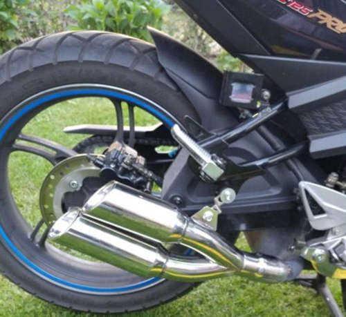 Universal 38-51 mm Dual-outlet Exhaust Muffler Pipe