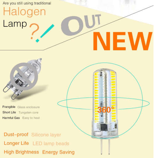 Bi-Pin G4 SMD 3014 Silicone Led Lamp 72Led 220V 360 Beam Angle Home Lighting