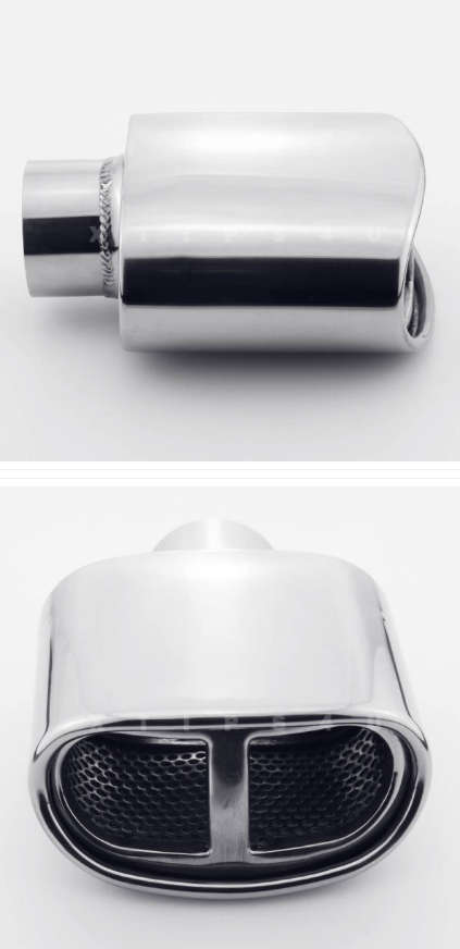 Universal Car Rolled Oval Split Exhaust Muffer Tip