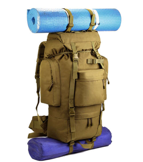 65L Combat Rucksack Camping Backpack Bag