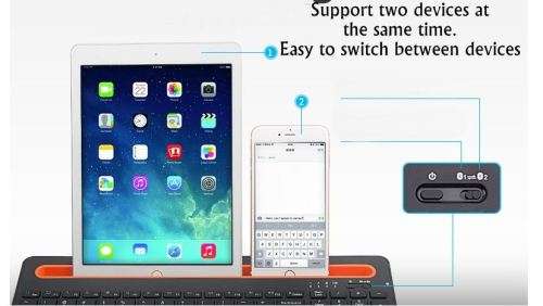 Dual Bluetooth Keyboard Mini Keyboard Lithium Tablet Stand Small portable keyboard