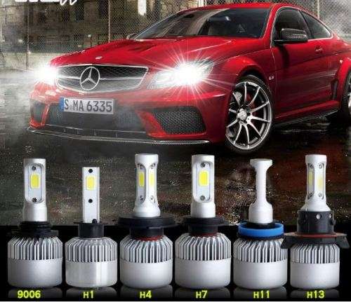 C6 H7 H3 H4 LED Light Headlight Vehicle Car Hi/Lo Beam Bulb Kit 6000k White