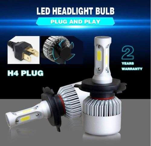 C6 H7 H3 H4 LED Light Headlight Vehicle Car Hi/Lo Beam Bulb Kit 6000k White