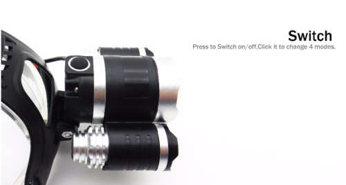 T6 Headlamp Flashlight 3 Modes Camping Hunting Headlights