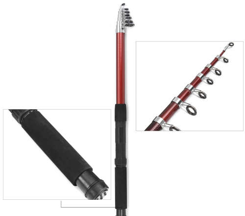 LED Camping Telescopic Fishing Pole Outdoor Battery Light Fishing Rod Light White