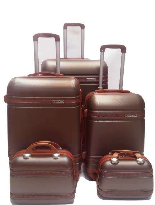 Set of 5 Beautiful Suitcases Travel Trolley Luggage