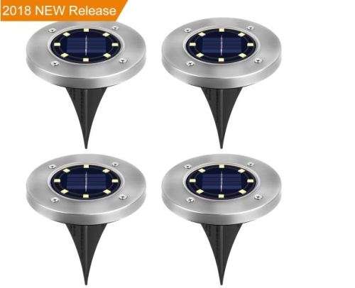 8 LED SOLAR POWERED GROUND LIGHT