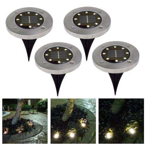 8 LED SOLAR POWERED GROUND LIGHT