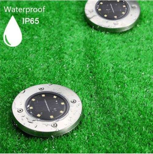 8 LED SOLAR POWERED GROUND LIGHT