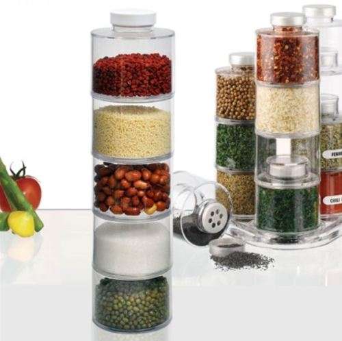 6 SELF STACKING SPICE BOTTLES