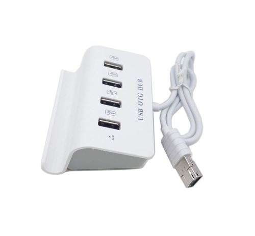 4-Port USB OTG Hub,2 in 1 Micro USB & USB Adapter Splitter Hub For Smart Phones and Tablets