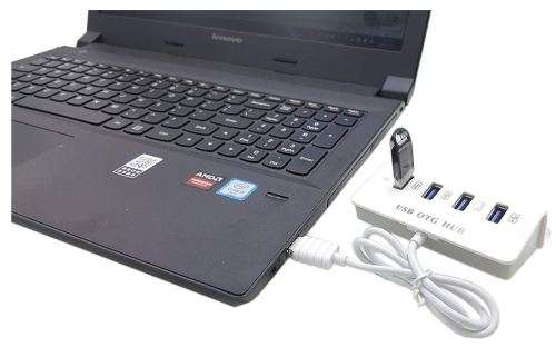 4-Port USB OTG Hub,2 in 1 Micro USB & USB Adapter Splitter Hub For Smart Phones and Tablets