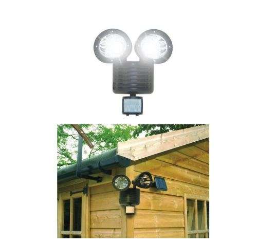 New Solar Power Motion Sensor light 22 LED Dual Head Outdoor