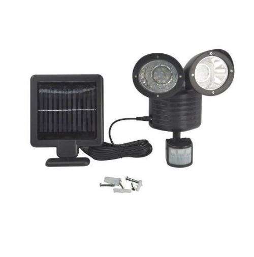New Solar Power Motion Sensor light 22 LED Dual Head Outdoor