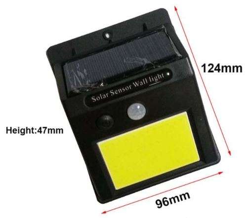 48 LED COB Solar Power PIR Motion Sensor Wall Light Outdoor Garden Waterproof Lamp