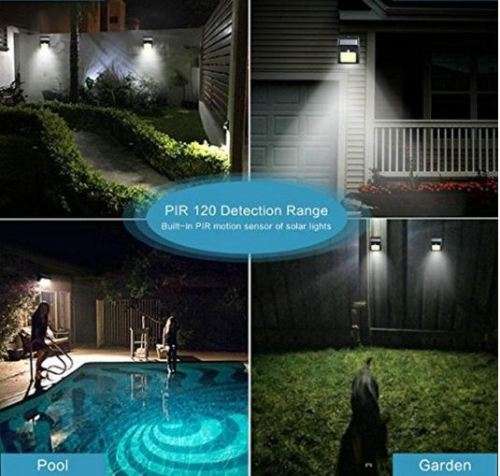 48 LED COB Solar Power PIR Motion Sensor Wall Light Outdoor Garden Waterproof Lamp