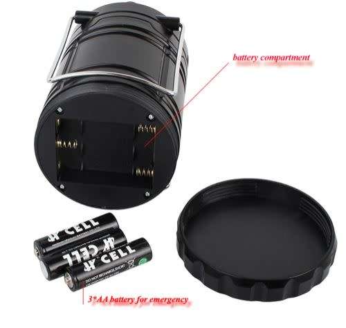 RECHARGEABLE SOLAR CAMPING LANTERN