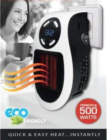 PLUGGABLE CERAMIC MINI HEATER FAN