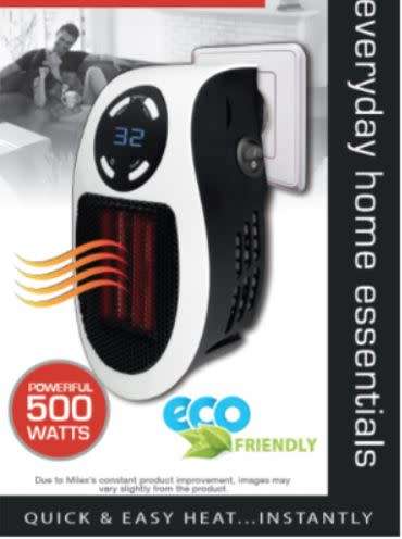 PLUGGABLE CERAMIC MINI HEATER FAN