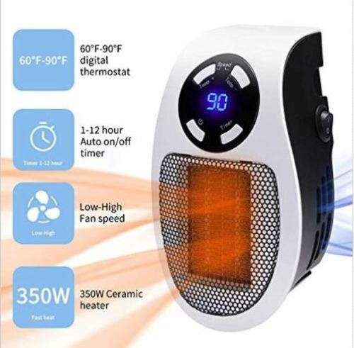 PLUGGABLE CERAMIC MINI HEATER FAN