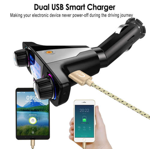 Wireless Handsfree FM Transmitter Bluetooth Car Charger AUX Audio MP3 Player Kit