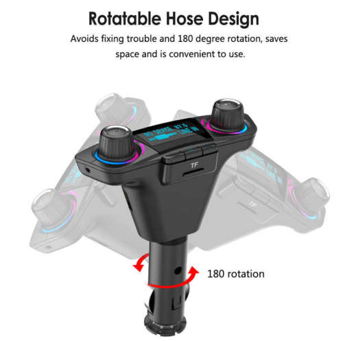 Wireless Handsfree FM Transmitter Bluetooth Car Charger AUX Audio MP3 Player Kit