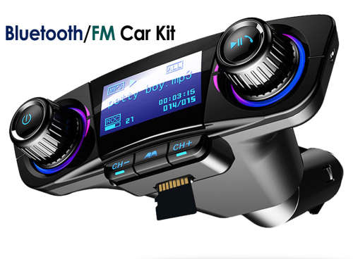 Wireless Handsfree FM Transmitter Bluetooth Car Charger AUX Audio MP3 Player Kit