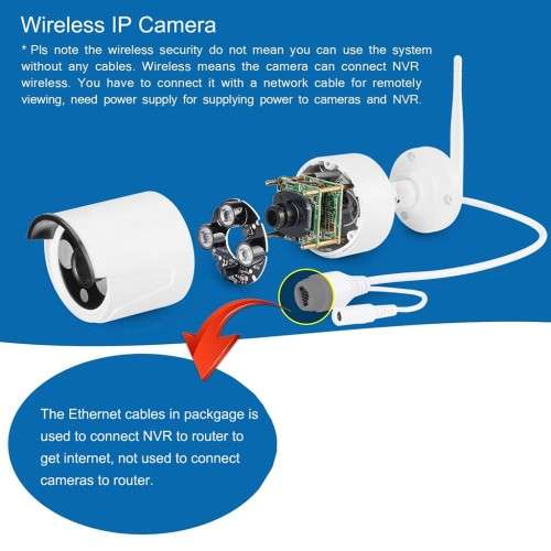 8CH Wireless Wifi 960P CCTV System