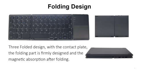 Mini Foldable Touch 3.0 bluetooth Keyboard For Samsung Dex Win/iOS/Android System