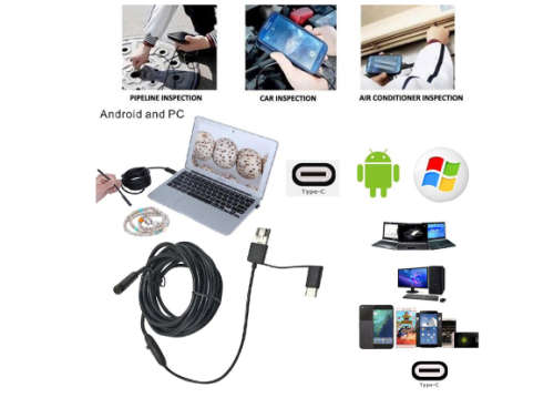 3 IN 1 TYPE -C & Micro usb & PC Endoscope ( 5M)