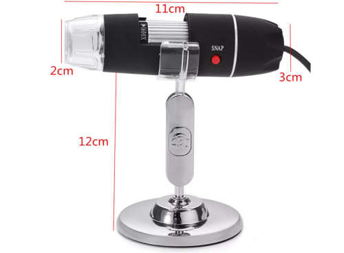 1600X Zoom 8 LED USB Digital Microscope Hand Held Biological Endoscope with Bracket