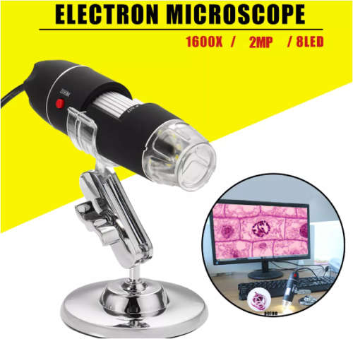 1600X Zoom 8 LED USB Digital Microscope Hand Held Biological Endoscope with Bracket