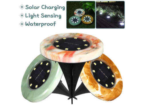8 LED SOLAR POWERED GROUND LIGHT