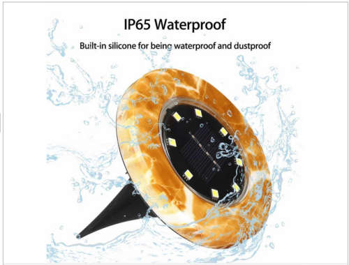 8 LED SOLAR POWERED GROUND LIGHT