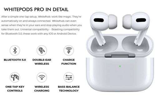 Good Quality Sound White Pods Pro (Active Noise Cancellation)