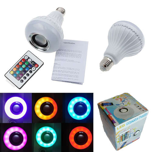 E27 LED RGB Music Bulb with Smart Wireless Bluetooth Speaker