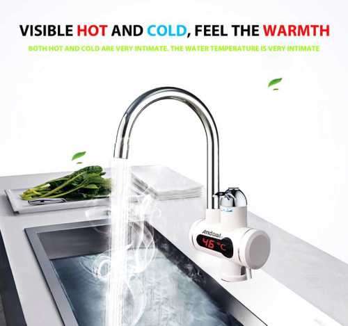 Andowl Fast Water Heating Faucet Tap With Shower Head