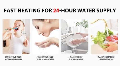 Andowl Fast Water Heating Faucet Tap With Shower Head