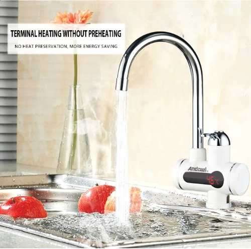 Andowl Fast Water Heating Faucet Tap With Shower Head