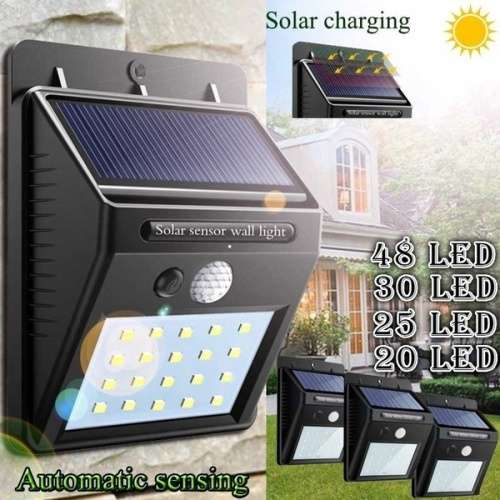 20 LED Solar Power PIR Motion Sensor Wall Light Outdoor Garden Waterproof Lamp