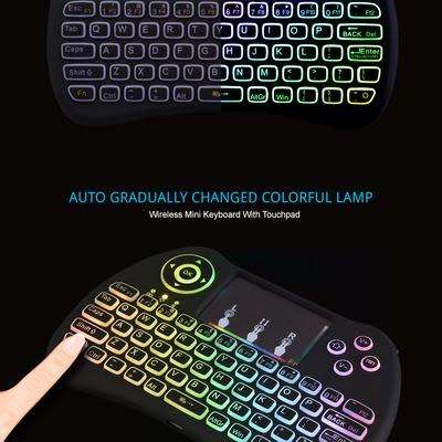 Wireless QWERTY RGB Backlit 2.4GHz Touchpad Keyboard Air Mouse
