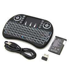 Wireless QWERTY RGB Backlit 2.4GHz Touchpad Keyboard Air Mouse